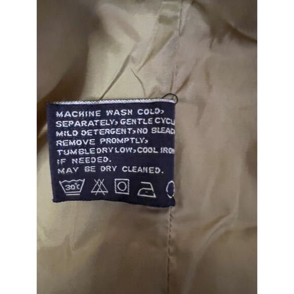 London Fog Mens Lightweight Jacket Tan Lg w/ Removable Hood & Drawstring Waist - Picture 8 of 10